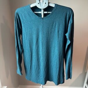 Lululemon Athletica Trapeze Long Sleeve Size 12 | Dark Teal Pima Cotton